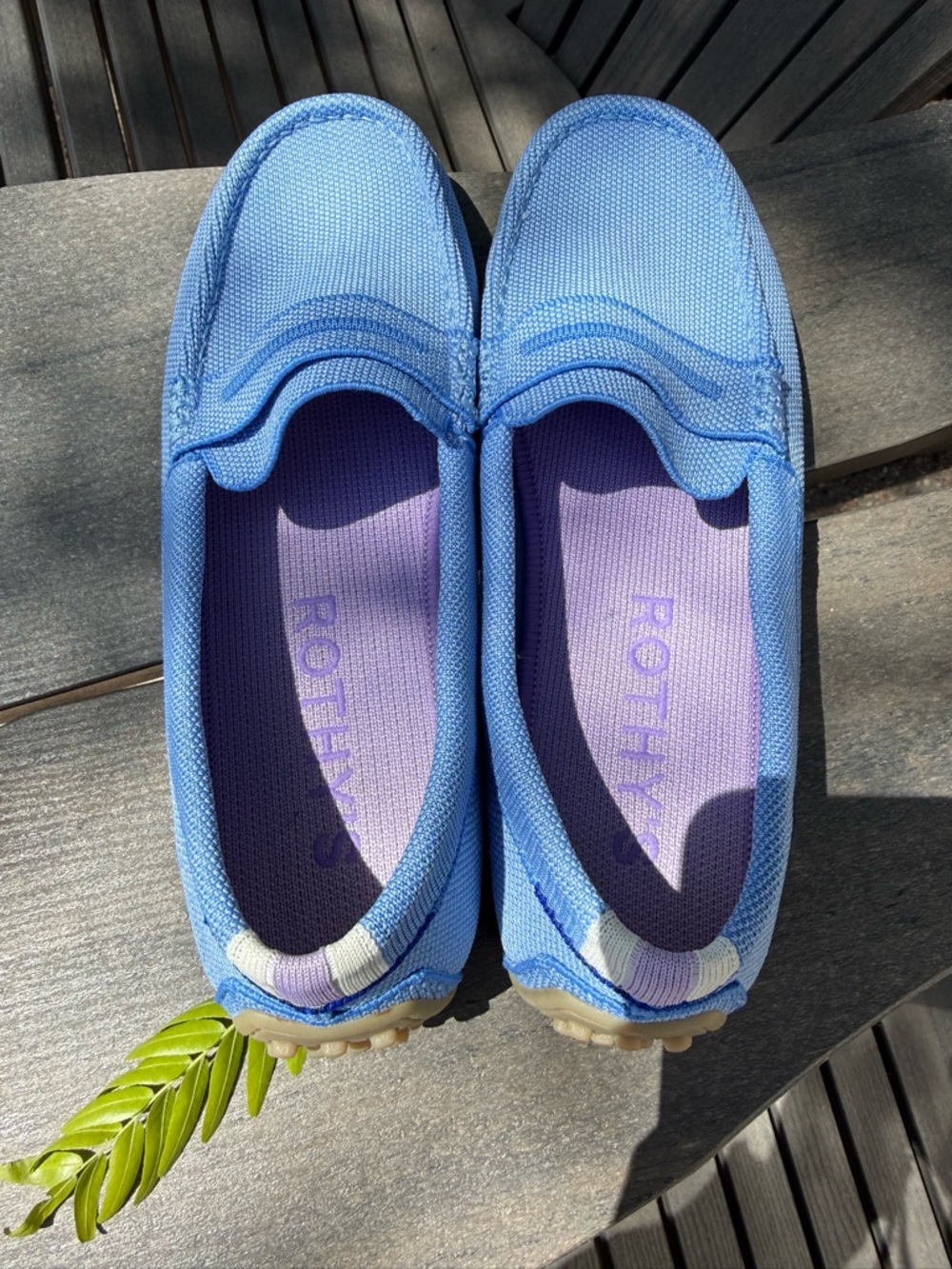 Rothy's Periwinkle Canvas Penny Loafers - Picture 3 of 5
